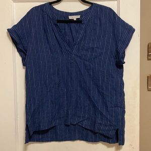 Lou & Grey for LOFT Striped Linen Top